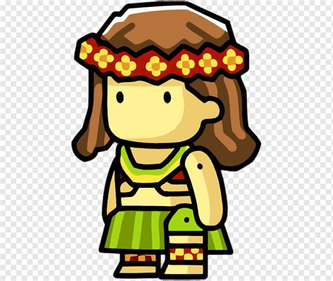 Scribblenauts Hawaiian Hula Girl Jogos Scribblenauts Png Pngwing