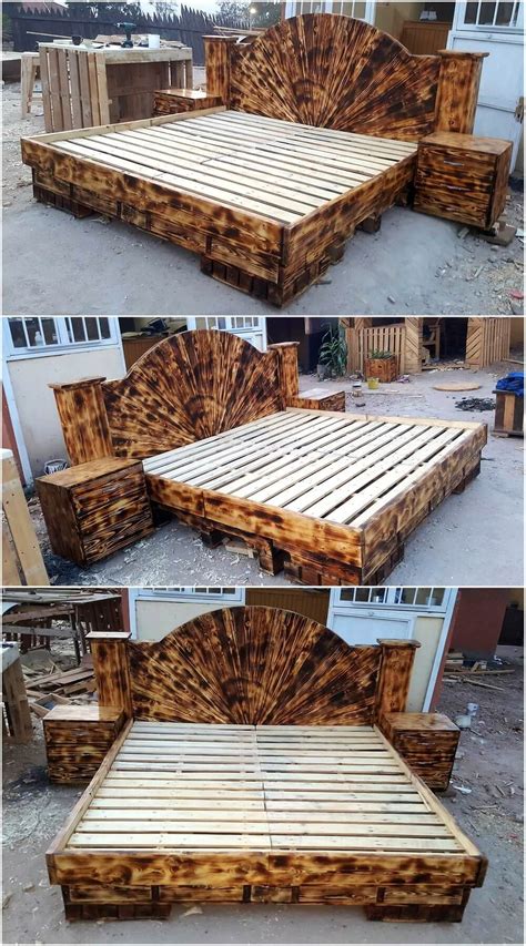 Repurposed Wooden Pallets Giant Beds | Wood Pallet Furniture