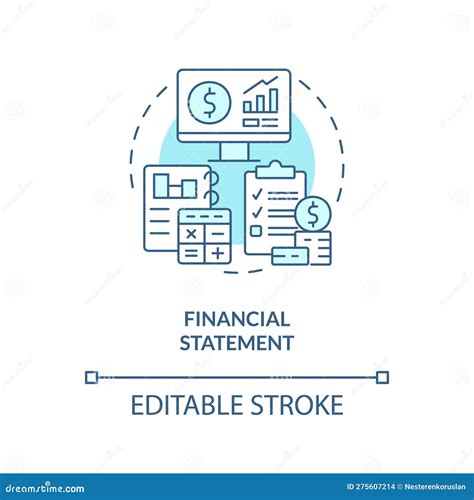 Icono De Concepto Turquesa De Estados Financieros Ilustraci N Del