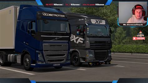 Ets V On The Road Mit Dem Stau Mod Auf Der Promods Youtube