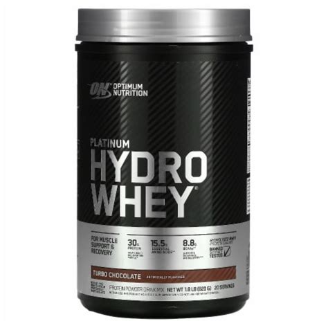 Optimum Nutrition Platinum Hydro Chocolate Whey Protein Powder 28 Oz