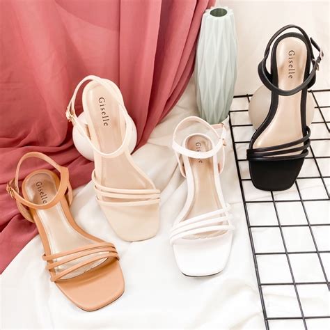 Jual Giselle Colls Clara Sandal Heels Wanita 3 Cm Indonesia Shopee