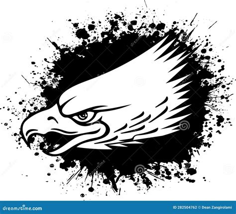 Eagle Head in Outline Style. Vector Illustration Stock Vector ...