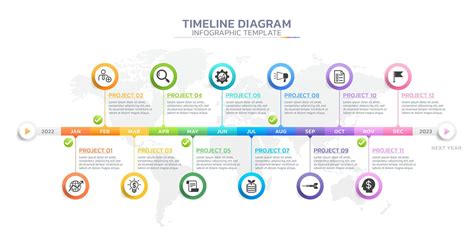 timeline gantt chart infographic template background 21975642 Vector ...