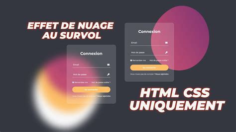 Création Dun Formulaire Transparent Et Animé Avec Html 5 Et Css 3