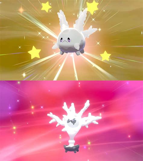 Download Caption Shimmering Galarian Corsola And Cursola Illustration