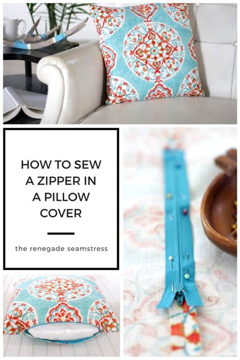 How To Sew A Zipper In A Pillow Cover Sewing Pillows Sew Zipper Diy