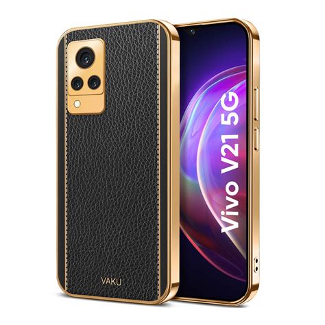 Vaku Vivo V G Luxemberg Series Leather Stitched Gold Electroplated