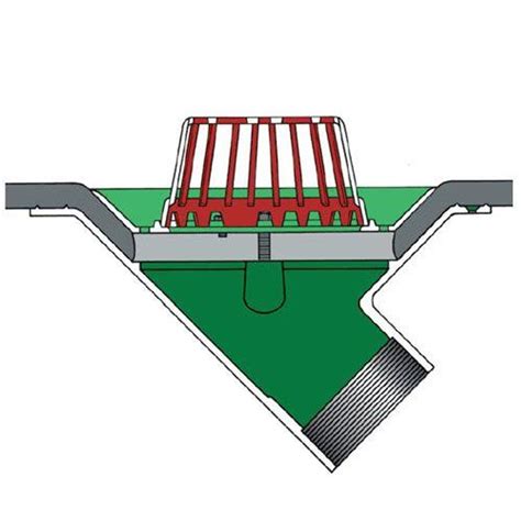 Aluminium Roof Rainwater Outlet 45 Vertical Threaded 75mm Dome Grate Drainage Superstore®