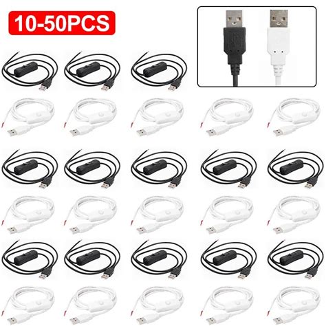 10 20 30 40 50pcs Usb Diy Cable 5v 2pin 2wire 3 3ft Male Jack Connector