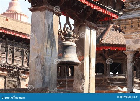 Big Bell Taleju In Bhaktapur Durbar Square Stock Image Image Of