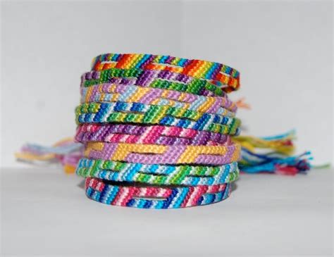 Candy Stripe Friendship Bracelet By Knotalways On Etsy