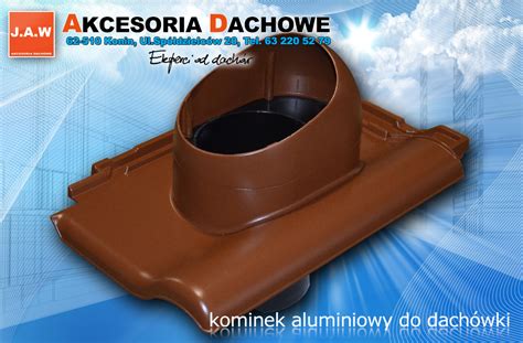 Kominki dachowe aluminiowe wentylacyjne do dachówki