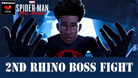 Marvel S Spider Man Miles Morales Nd Rhino Boss Fight Youtube