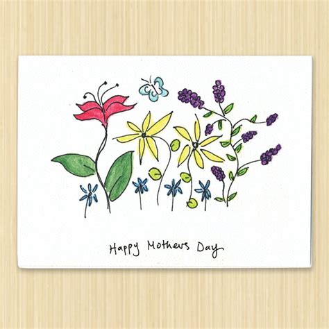 Mother's Day card, Happy Mothers day greeting card, flower mothers day ...