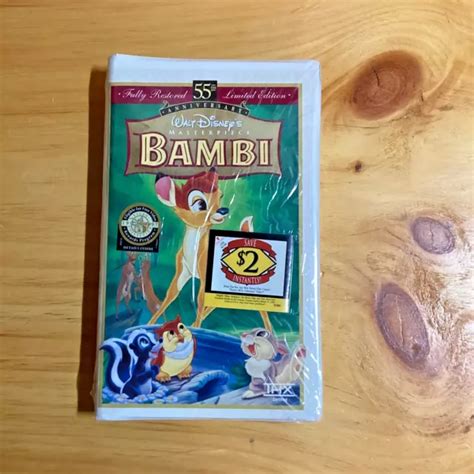 Bambi Walt Disney Masterpiece Vhs Th Anniversary Limited Edition