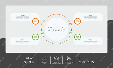 Premium Vector Workflow Infographic Vector Design With 4 Steps And