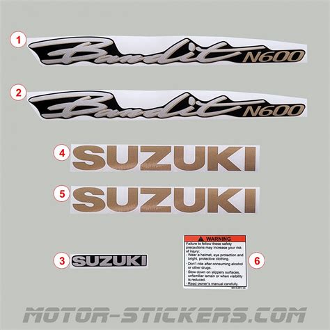 Suzuki Gsf 600n Bandit 95 2000 Decals