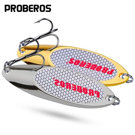 PROBEROS Fishing Biats Metal Spoon Lure 1g 60g Metal Bass Baits Silver