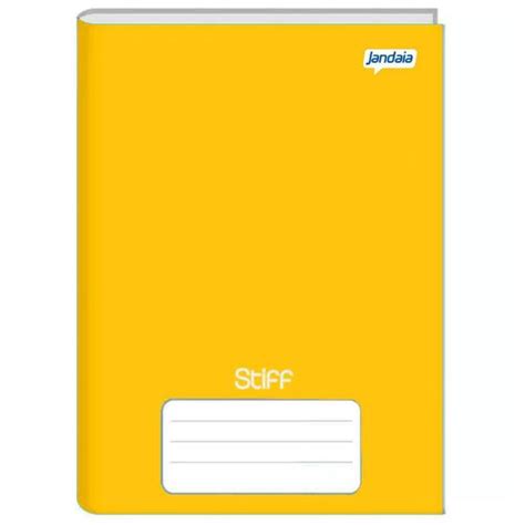 Caderno Brochurão 96fls Stiff Amarelo Jandaia Caderno Brochura