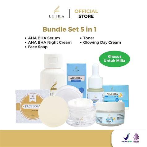 Jual Leika Skincare Paket Lengkap In Bpom Aha Bha Serum Aha Bha