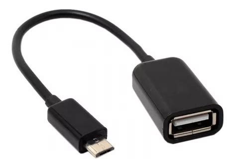 Cable Otg Micro Usb A Hembra Usb Otec Color Negro Talle ESTANDAR