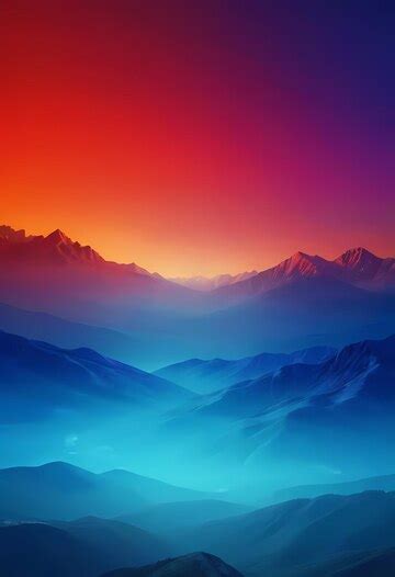 Premium Photo A Gradient Colorful Sunset And Mountain Background For