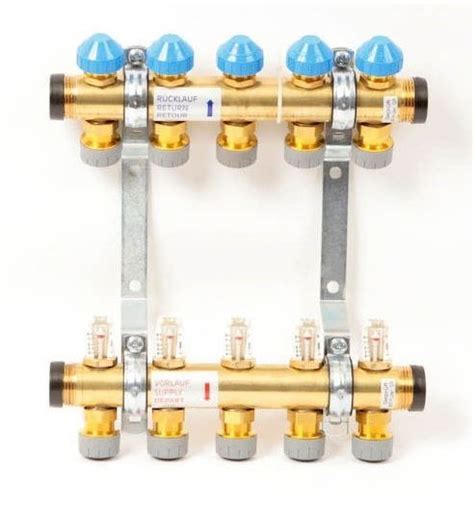 Polypipe 5 Port 15mm Brass Ufh Manifold Pb12740 Trading Depot