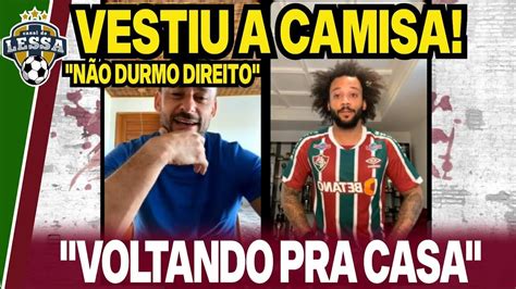 EMOCIONANTE MARCELO VESTE A CAMISA TRICOLOR PELA PRIMEIRA VEZ APÓS O