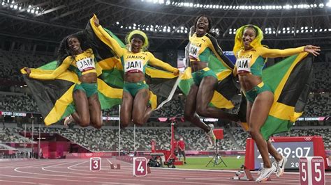 Jamaica Wins 4x100 Metres Relay Gold At Tokyo 2020