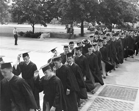 On The Banks Of The Red Cedar Students At Commencement 1943