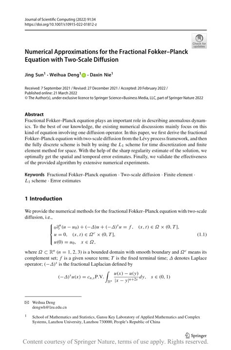 Numerical Approximations For The Fractional Fokkerplanck Equation With