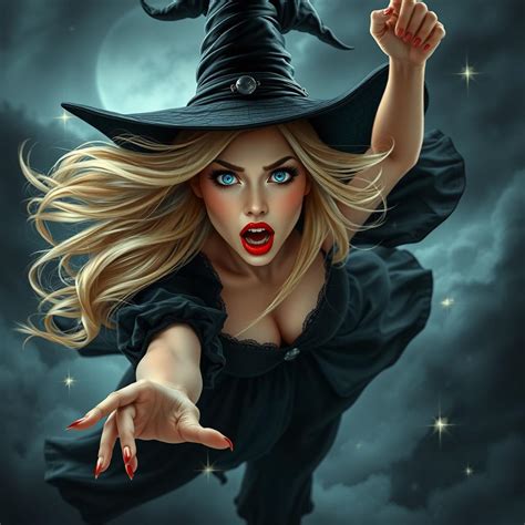Enchanting Blonde Witch A Spellbinding Descent