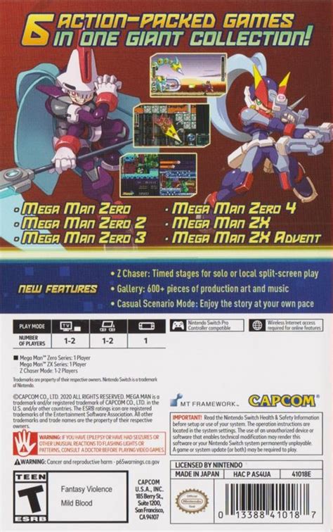 Mega Man Zero Zx Legacy Collection Box Cover Art Mobygames