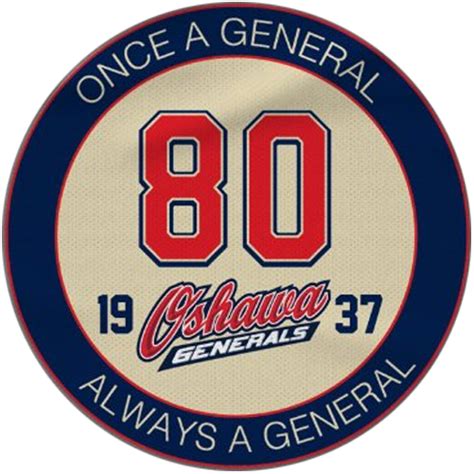 Oshawa Generals Logo Anniversary Logo Ontario Hockey League Ohl