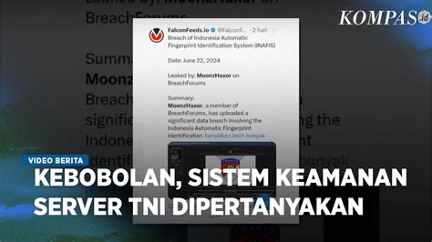 Server Bocor Data BAIS TNI Dan Inafis Polri Dijual Hingga 7 000 Dollar