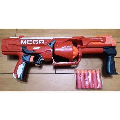 原廠正版 Nerf 孩之寶 Mega 巨彈系列 Rotofury 轉輪 發射器 安全玩具槍 軟彈 澄機 橘機 蝦皮購物