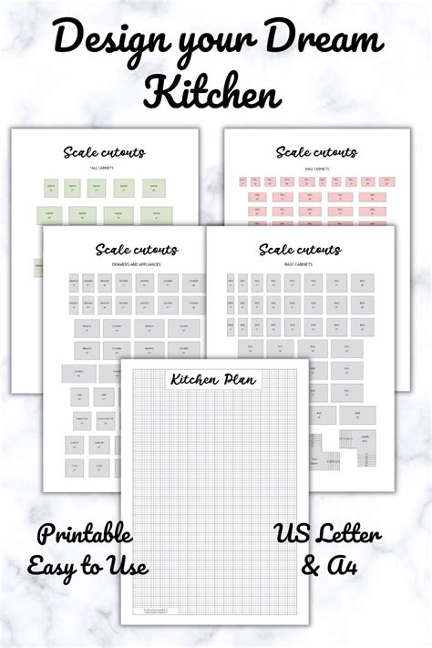 Kitchen Layout Room Planner Design Your Dream Kitchen FT/IN - Etsy