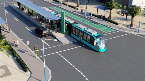 Australia S First Electric Trackless Tram Arrives For Trial Runs