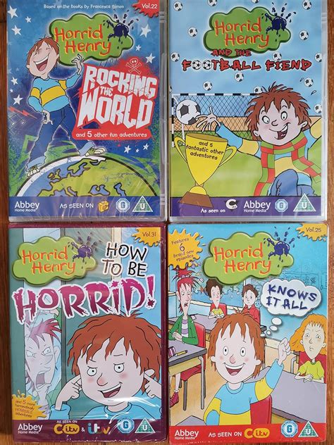 Horrid Henry Collection 4 Dvds 24 Episodes How To Be Horrid Knows