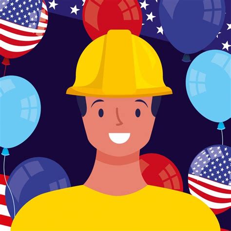 Premium Vector Happy Labor Day Card