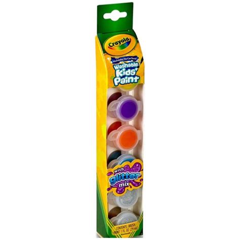 Crayola 6ct Washable Kids Paint With Glitter Special Effects Hobbies