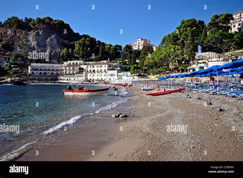 Taormina sicily beach mazzaro beach hi-res stock photography and images ...