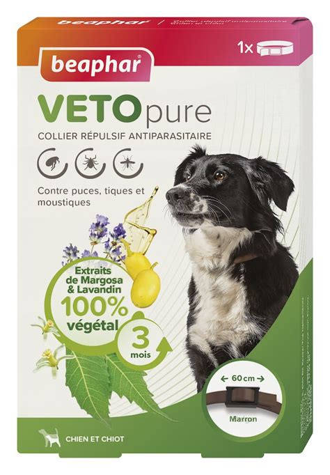 VETOpure collier répulsif antiparasitaire pour chien Beaphar