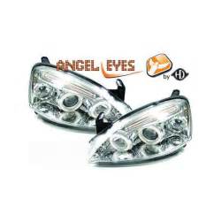 SET DE DEUX PHARES AVANT ANGEL EYES OPEL CORSA C 00 06 H1 H1 AVEC