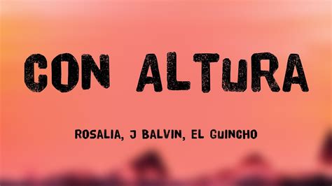 Con Altura Rosalia J Balvin El Guincho Lyrics Version 💯 Youtube