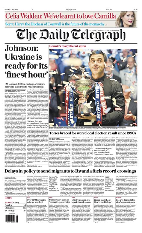 The Telegraph On Twitter The Front Page Of Tomorrow S Daily Telegraph