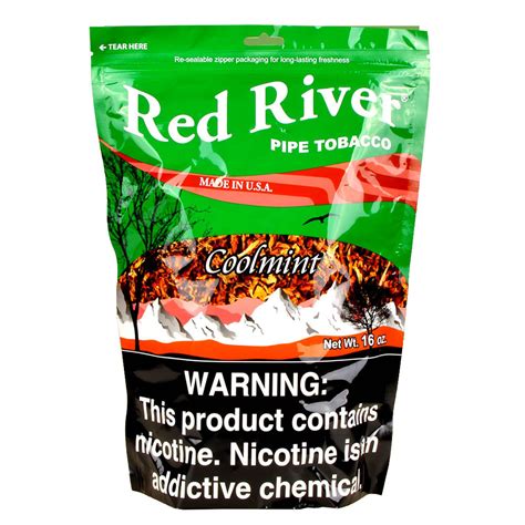 Red River Cool Mint Pipe Tobacco 16 Oz Bag Tobacco Stock