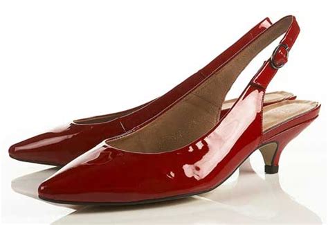 Red Kitten Heel Shoes