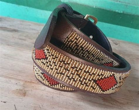 Masai Belt Leather Belt Beaded Belt Kenyan Belt Handmade Etsy